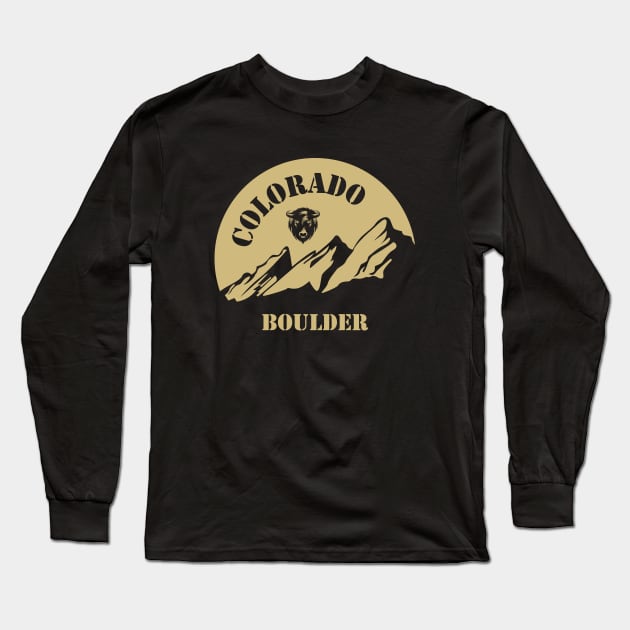 Colorado Boulder Long Sleeve T-Shirt by RockyDesigns